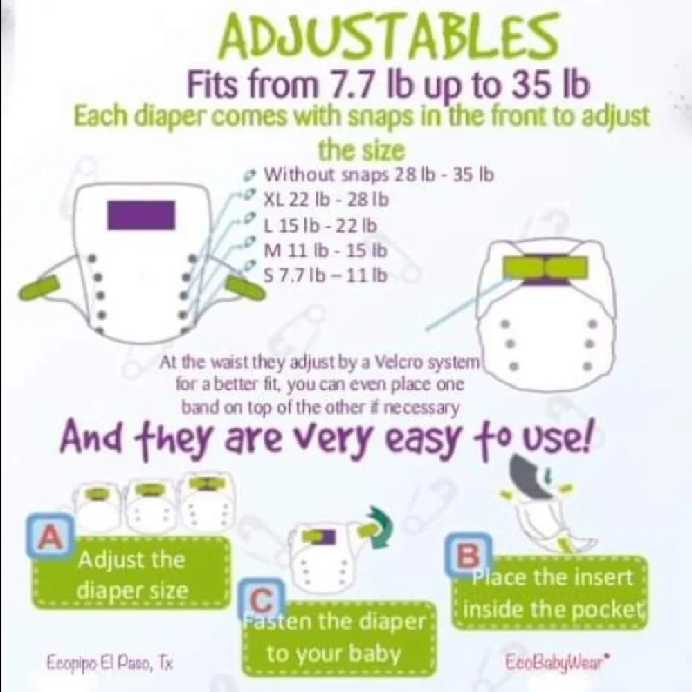 🌱One size cloth diapers💙🐼